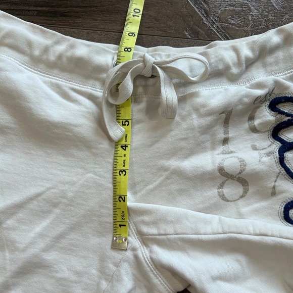 Y2K Aeropostale Womens White Embroidered Logo Drawstring Waist Shorts Size M - Picture 8 of 8